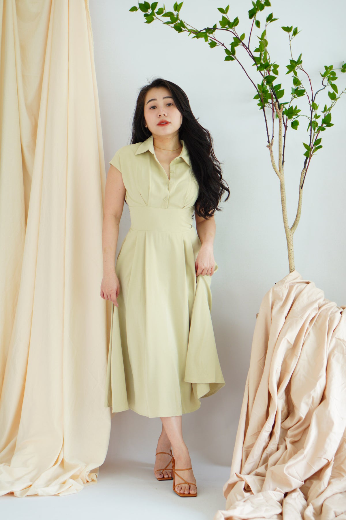 Claire Dress by Bash in Green