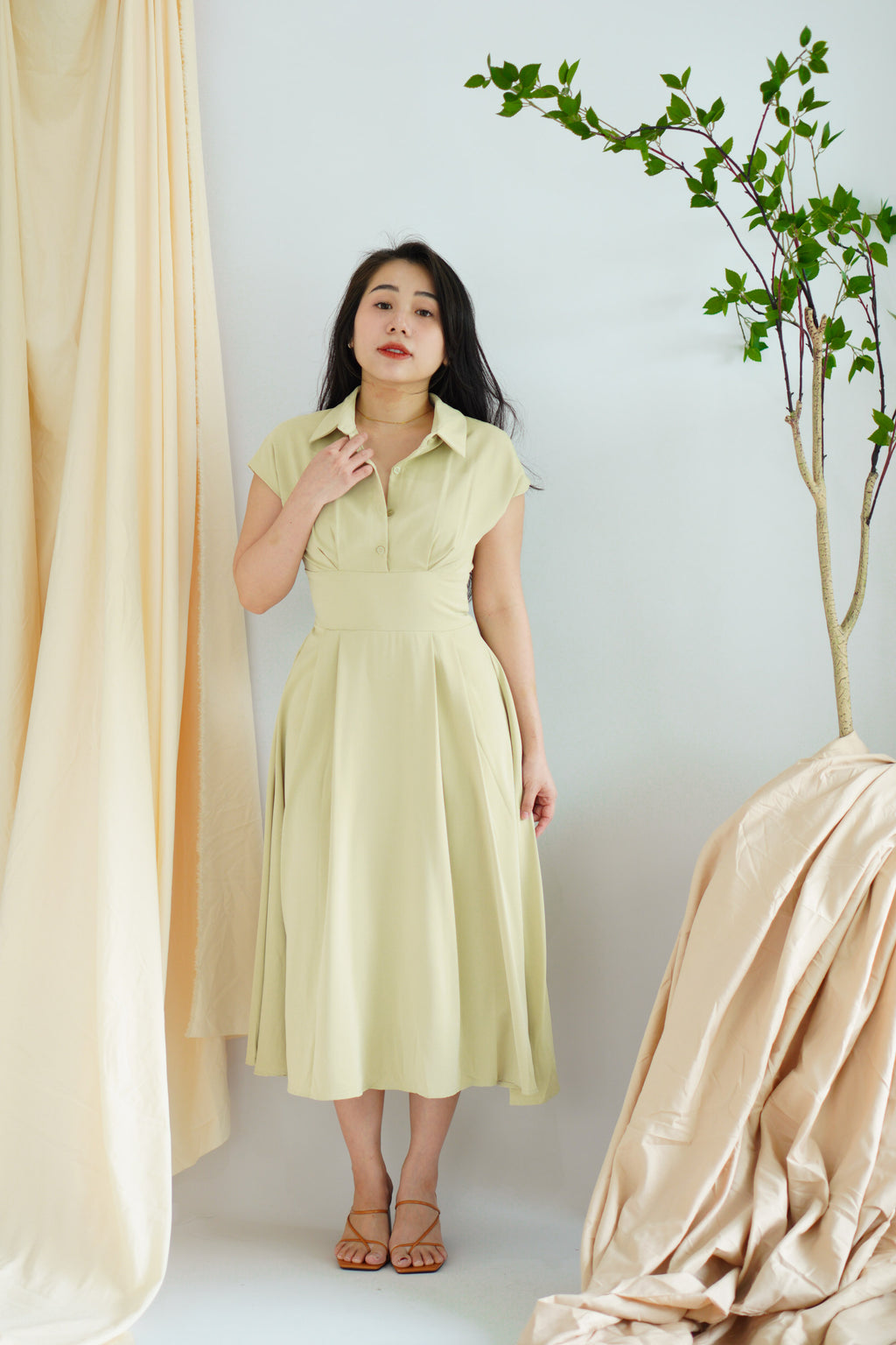 Claire Dress by Bash in Green