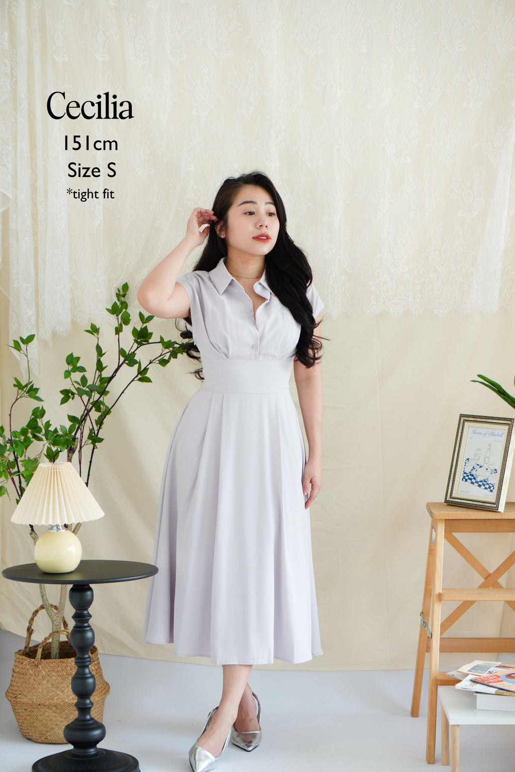 Claire Dress by Bash in Lilac Purple
