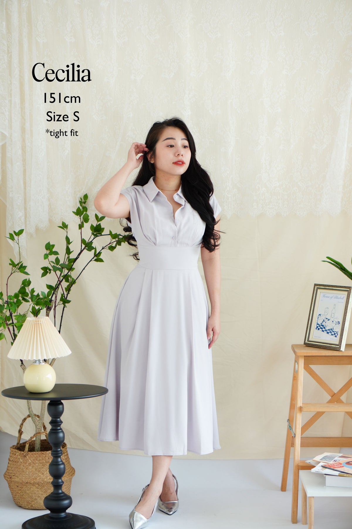 Claire Dress by Bash in Lilac Purple