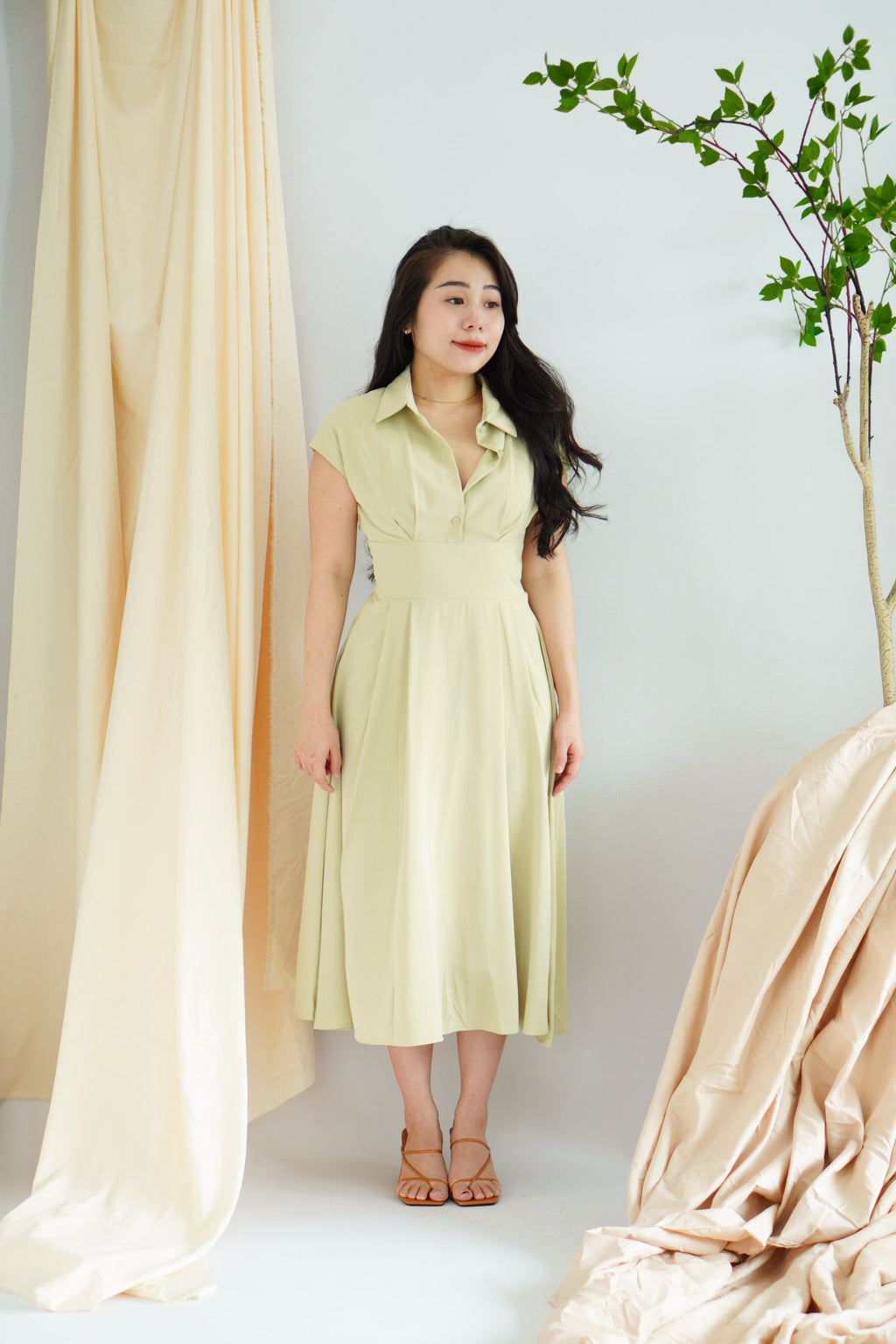Claire Dress by Bash in Green