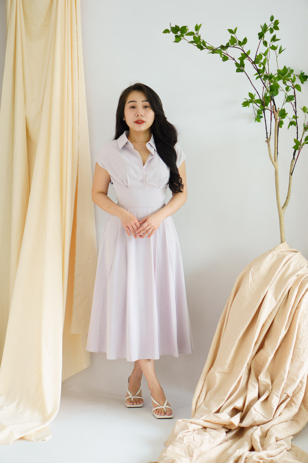 Claire Dress by Bash in Lilac Purple