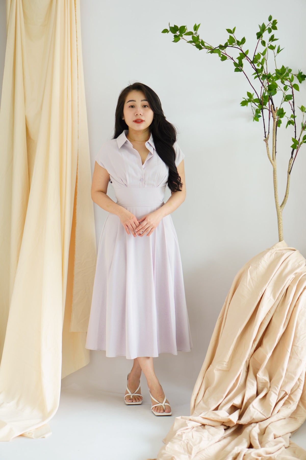 Claire Dress by Bash in Lilac Purple