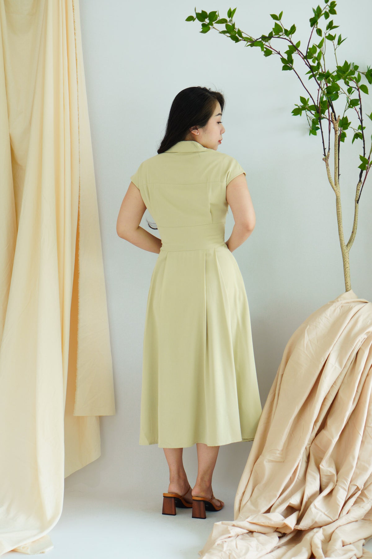 Claire Dress by Bash in Green