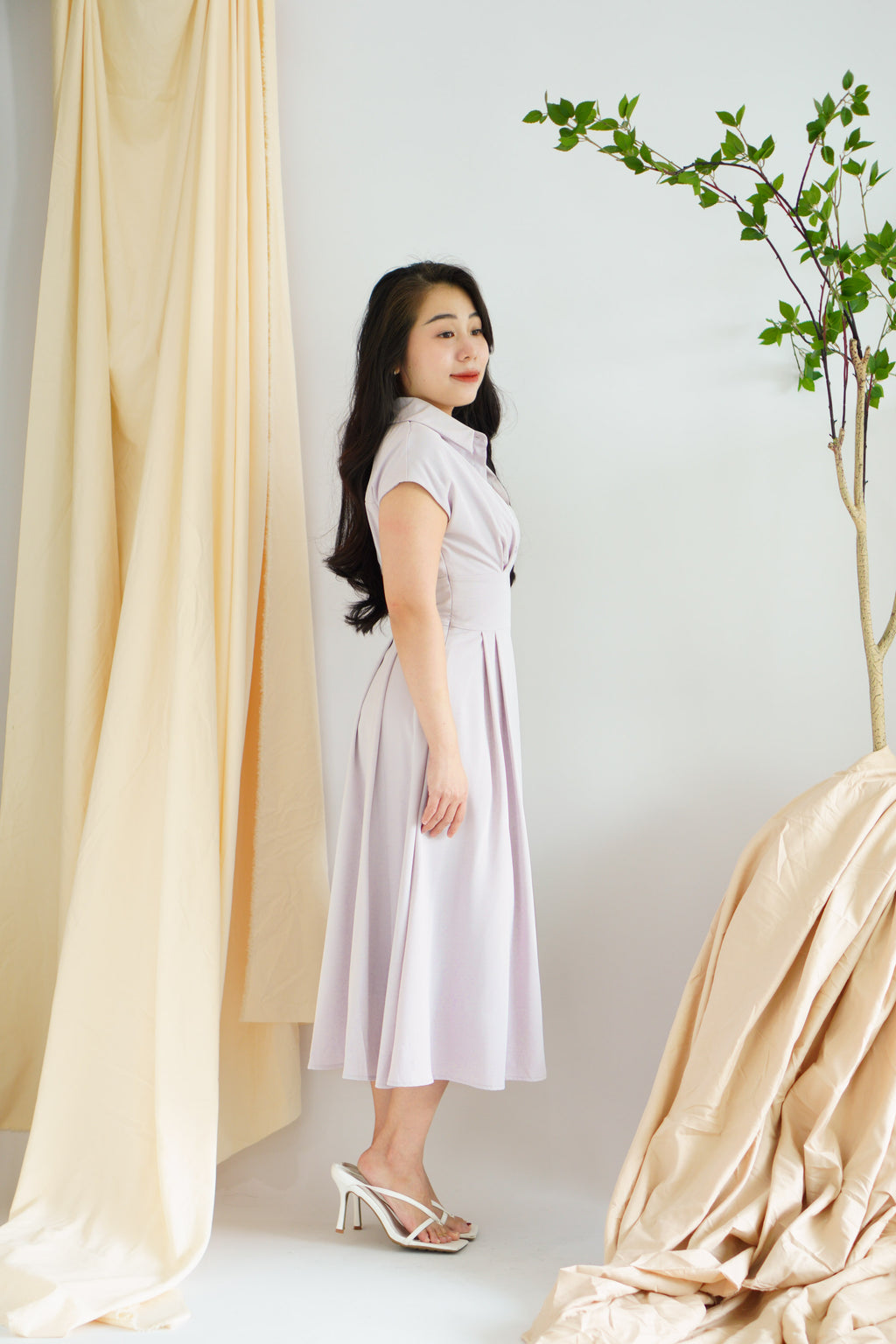 Claire Dress by Bash in Lilac Purple