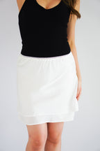 Zirsi Mini Layered Skirt in White