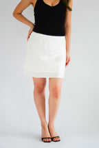 Zirsi Mini Layered Skirt in White