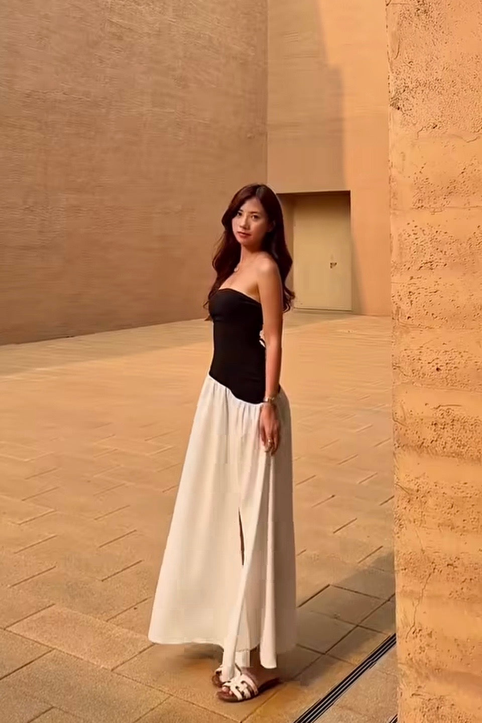 Yina Dress in Black & White - As Seen On @janicechian_