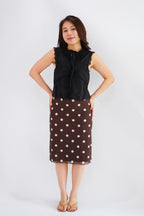 Abella Eyelet Lace Tie Top in Black