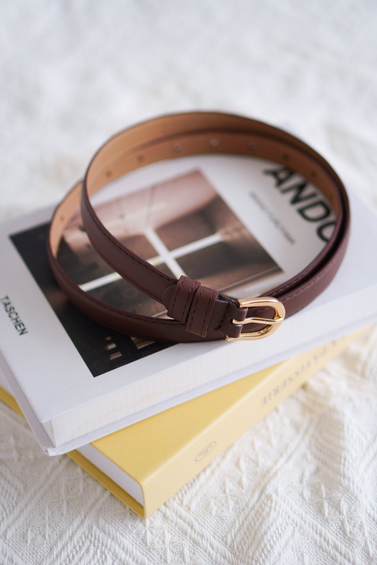 D Buckle Belt in Brown