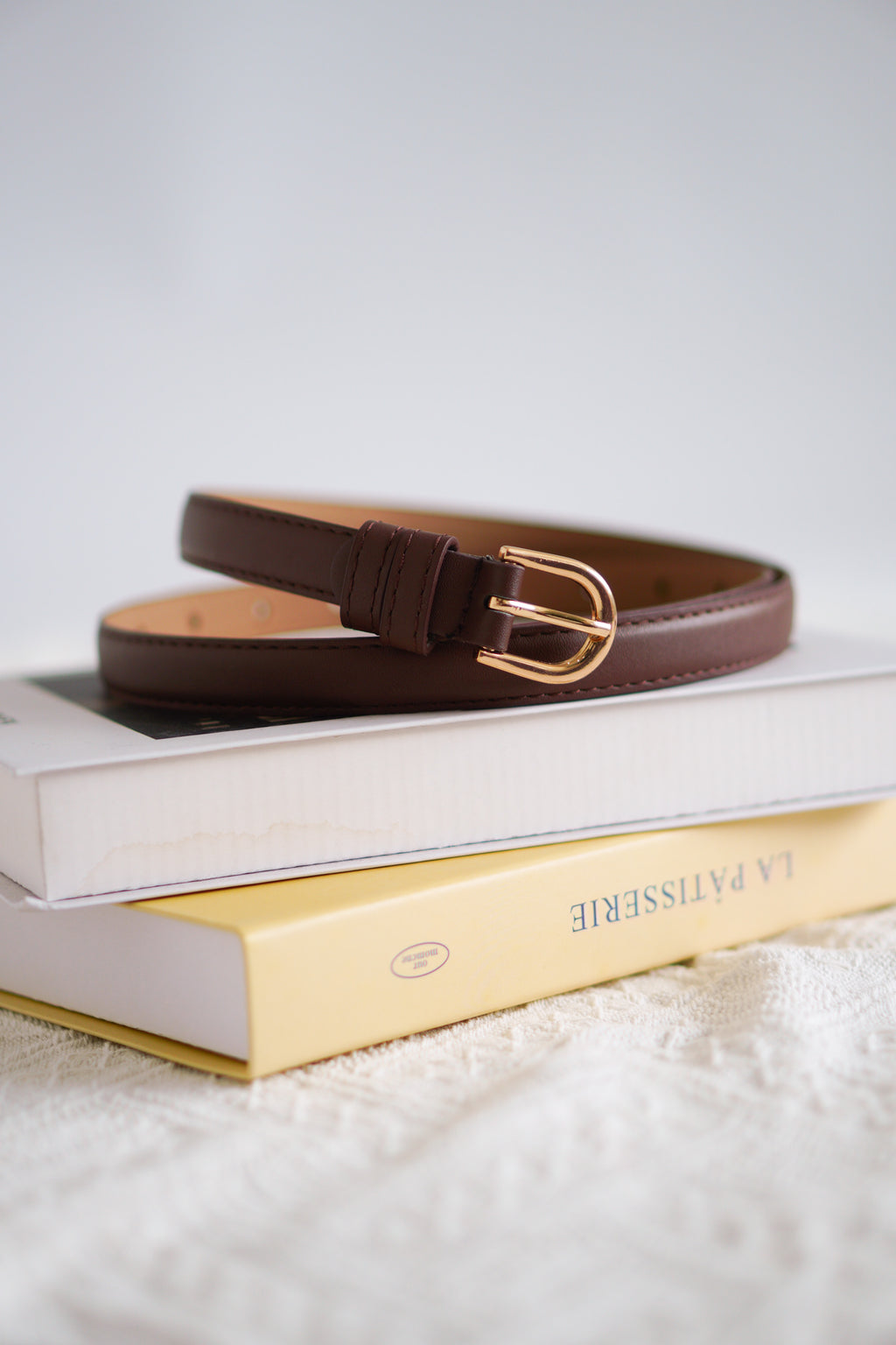 D Buckle Belt in Brown