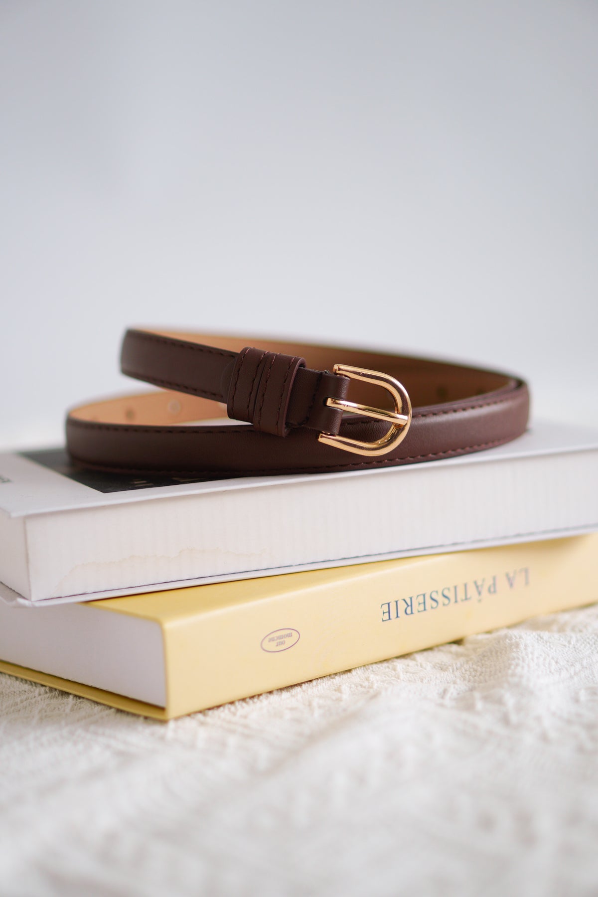 D Buckle Belt in Brown