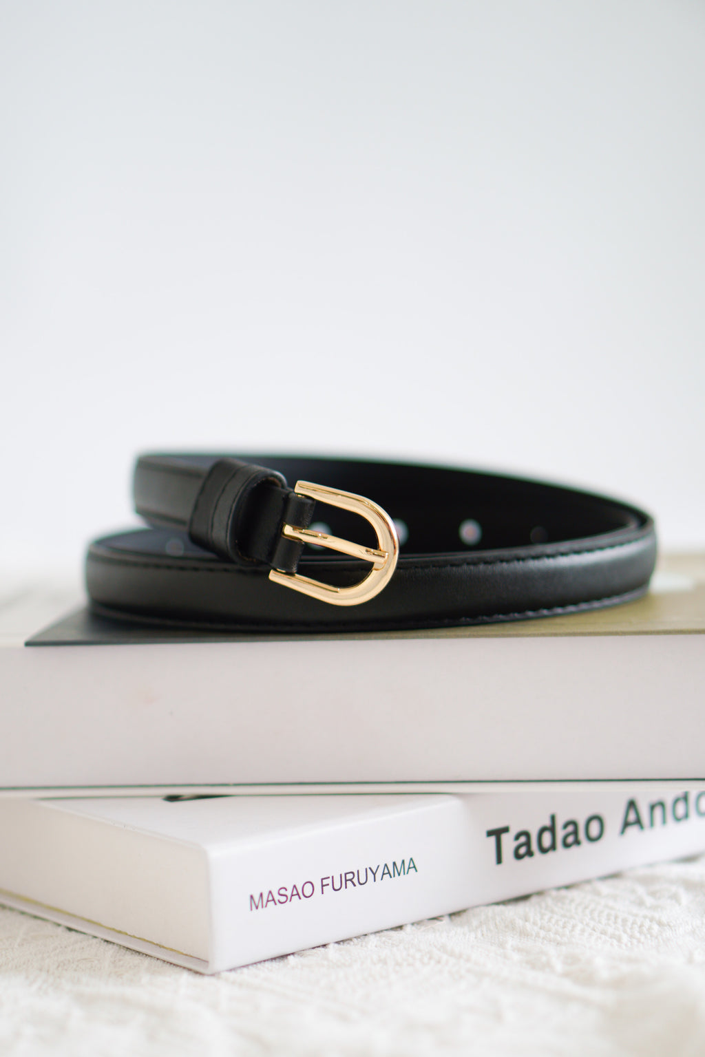 D Buckle Belt in Black