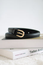 D Buckle Belt in Black