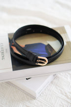 D Buckle Belt in Black
