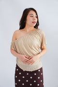 Kisora 2 Way Drape Top in Nude