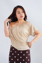 Kisora 2 Way Drape Top in Nude