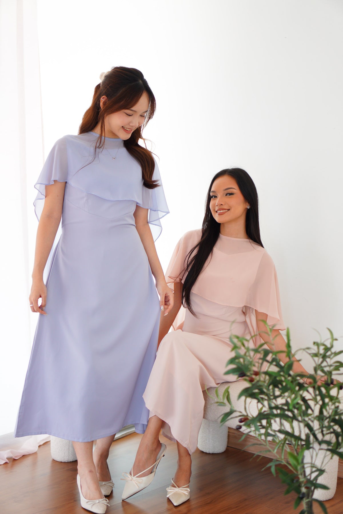 Camille Cape Dress Set by Bash (Pastel)