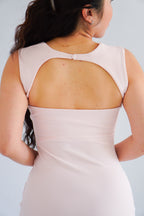 (BACKORDER) Charlotte Halter Ruched Bodycon Dress in Light Pink