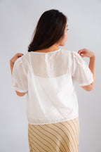 (BACKORDER) Elsinne 2 Piece Sheer Top in White