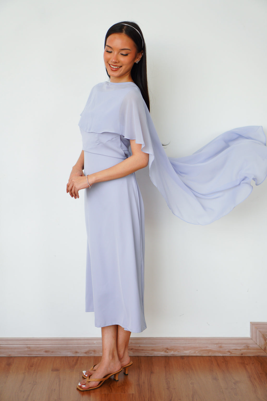 Camille Cape Dress Set by Bash in Blue