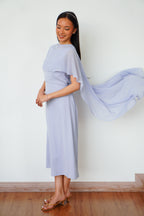 Camille Cape Dress Set by Bash in Blue