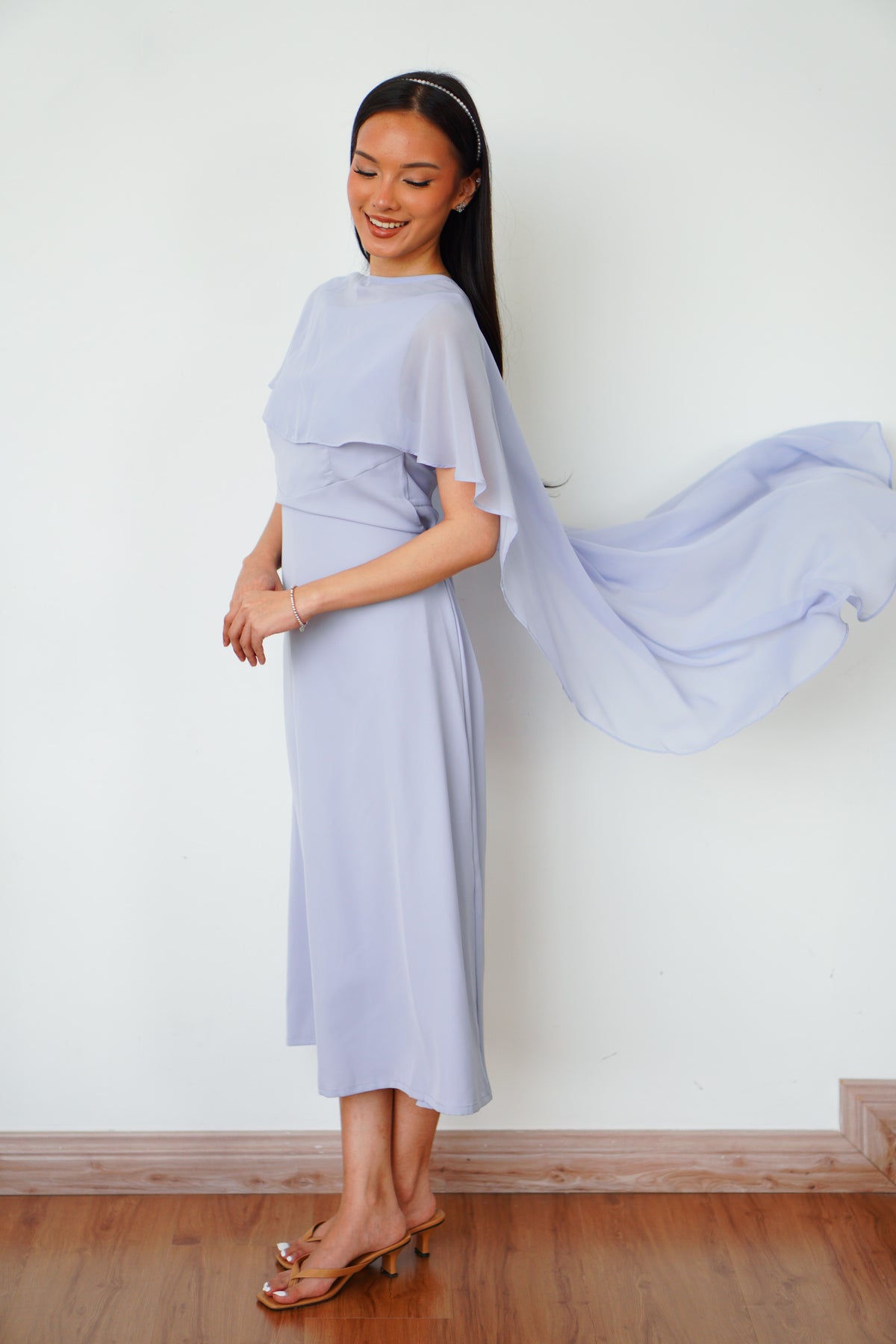 Camille Cape Dress Set by Bash in Blue