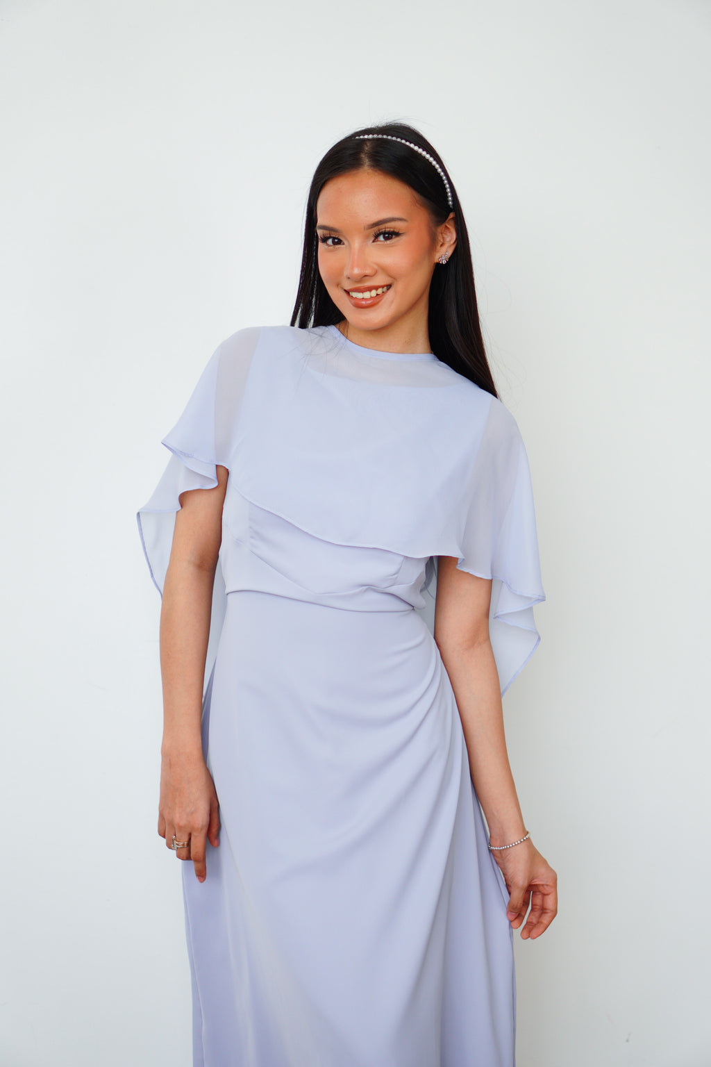 Camille Cape Dress Set by Bash in Blue