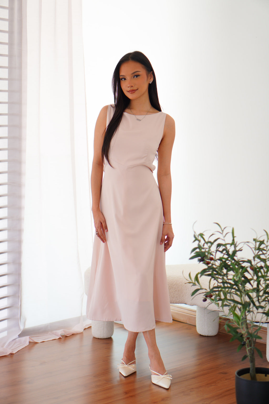 Camille Cape Dress Set by Bash in Pink