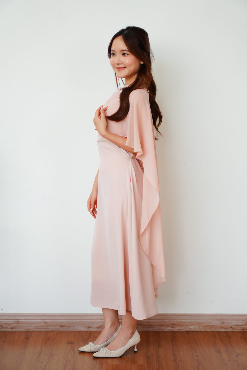 Camille Cape Dress Set by Bash in Pink