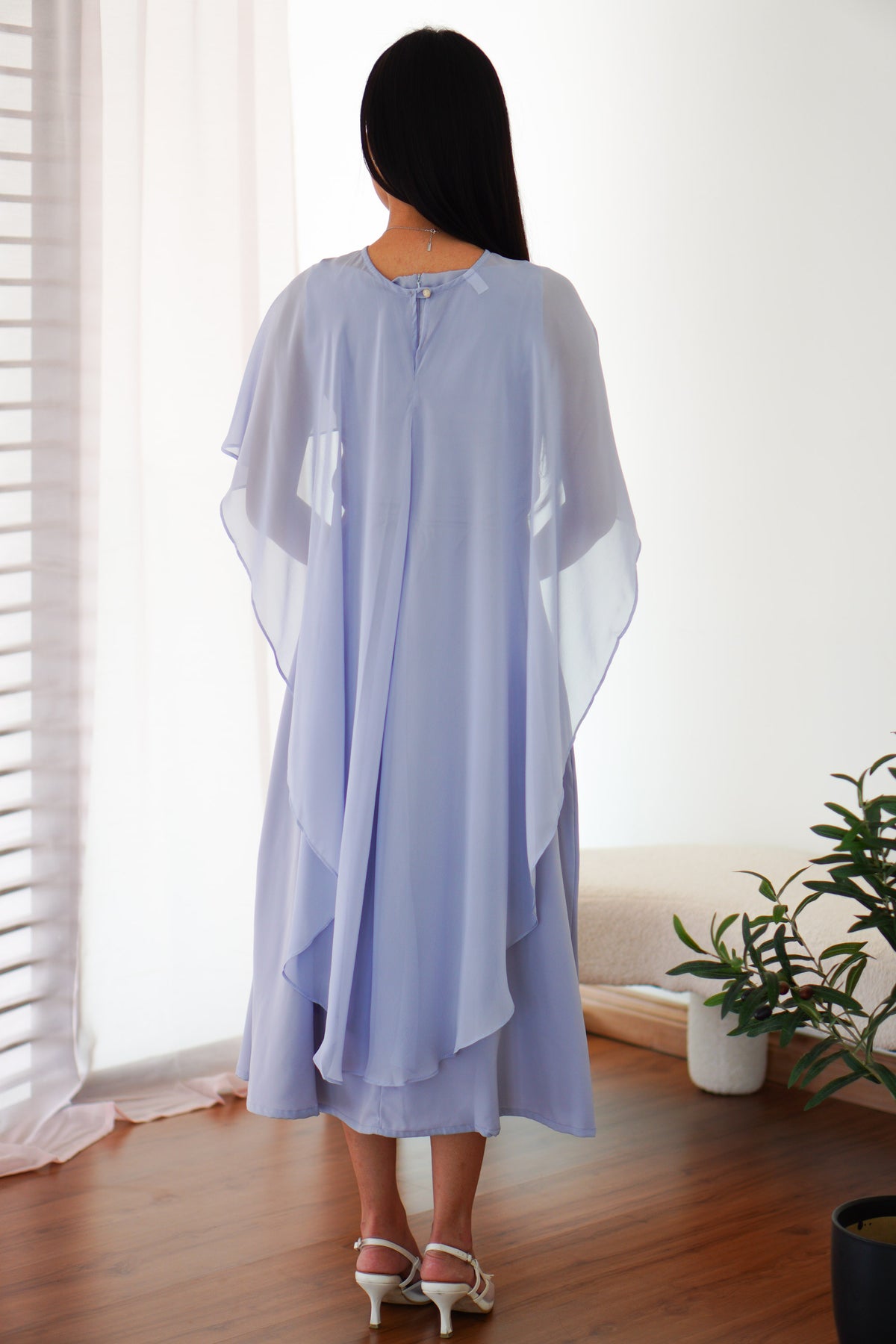 Camille Cape Dress Set by Bash in Blue