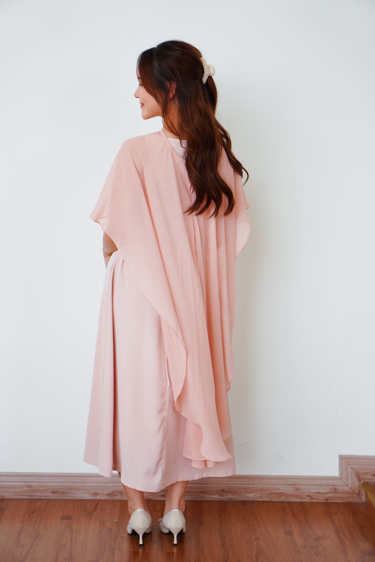 Camille Cape Dress Set by Bash in Pink