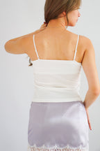 Moki Basic Padded Camisole Top in White