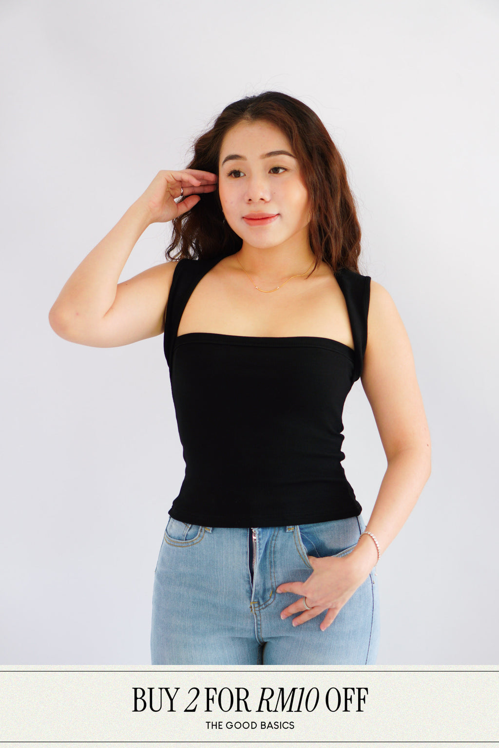 Nova Halter Top in Black
