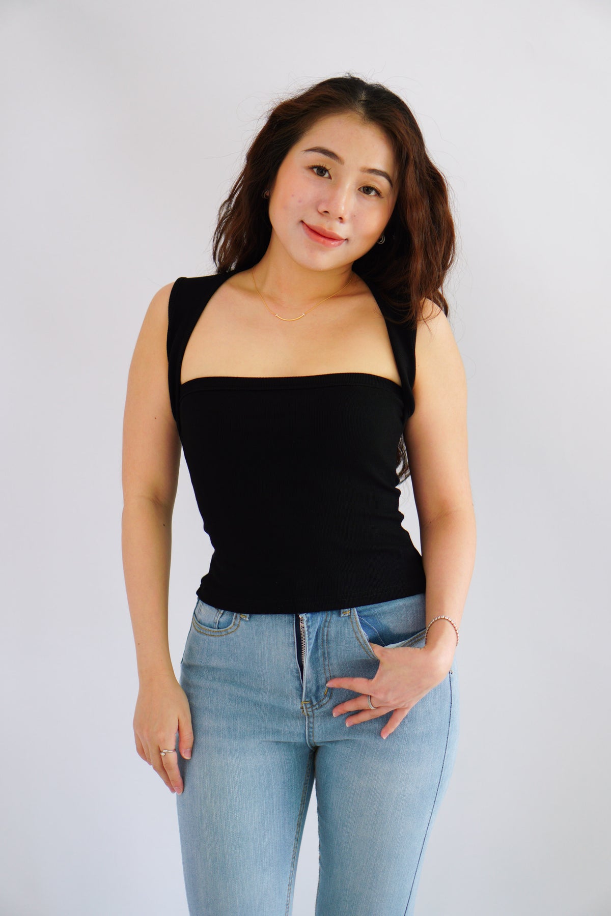 Nova Halter Top in Black