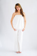 (BACKORDER) Trincy Tube Top with Lace in White