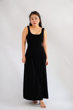 Kacey Scoop Neck Maxi Dress in Black