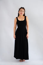 Kacey Scoop Neck Maxi Dress in Black