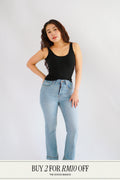 Raye Padded Scoop Neck Camisole Top in Black
