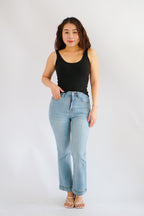 Raye Padded Scoop Neck Camisole Top in Black