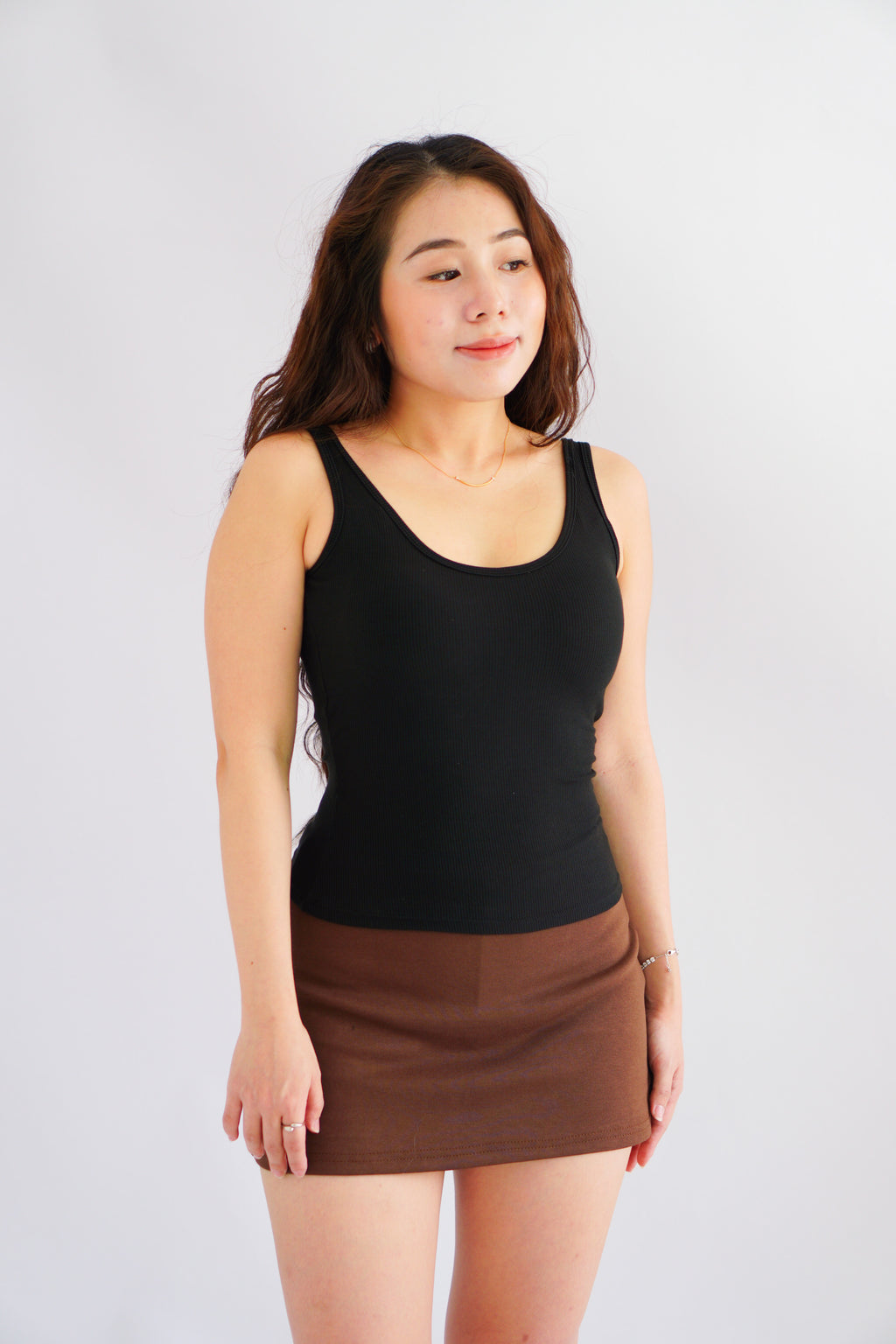 Raye Padded Scoop Neck Camisole Top in Black