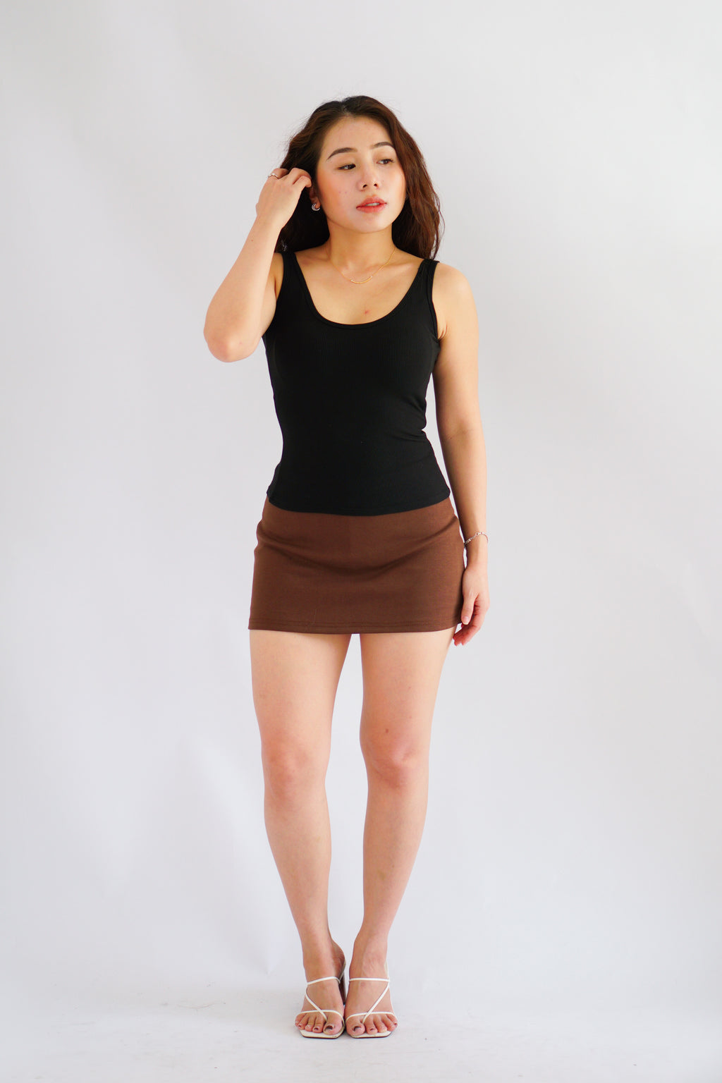 Raye Padded Scoop Neck Camisole Top in Black