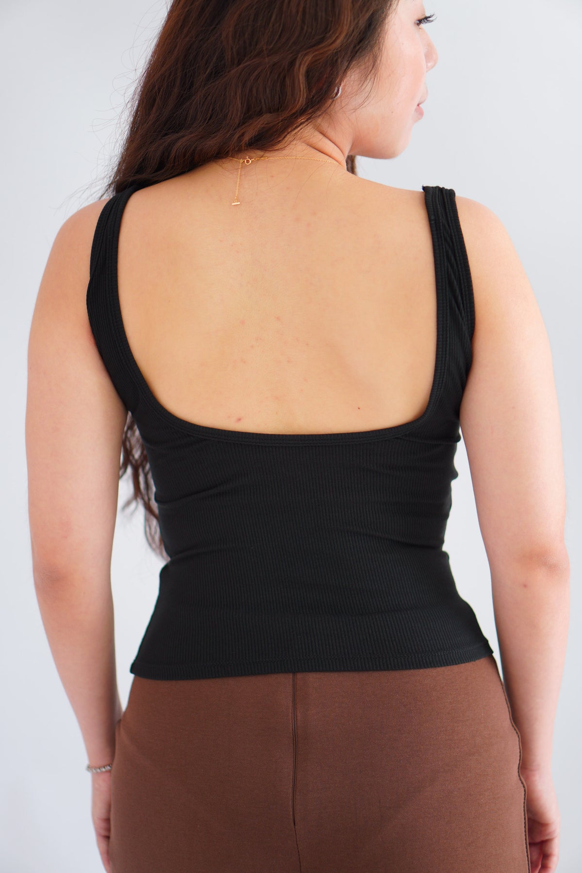 Raye Padded Scoop Neck Camisole Top in Black