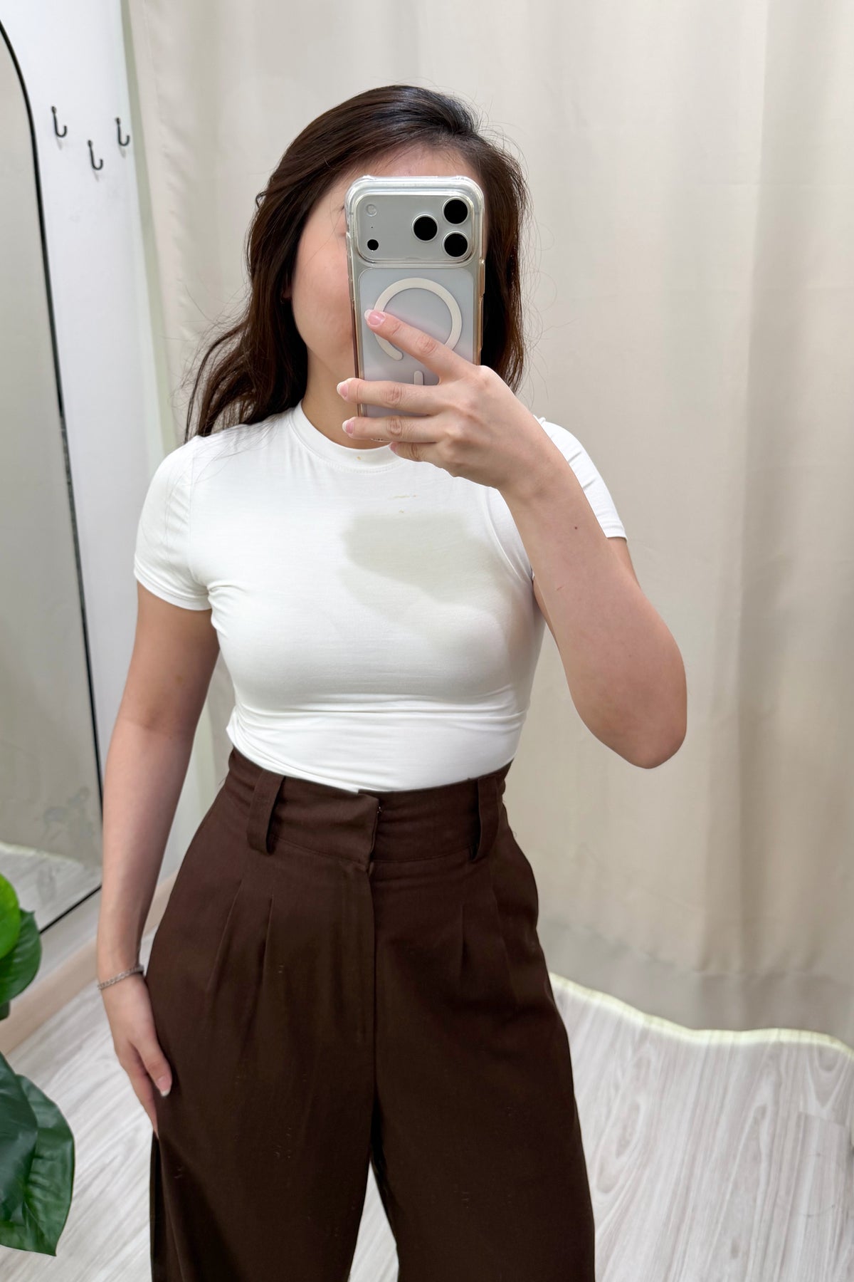 Veda High Waisted Wide Legged Pants in Brown