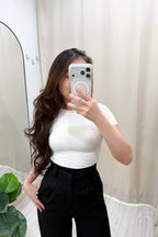 Veda High Waisted Wide Legged Pants in Black