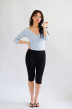 Miss Nara Mid Long Sleeve Top in Blue