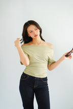 Silvia Toga Ruched Top in Green