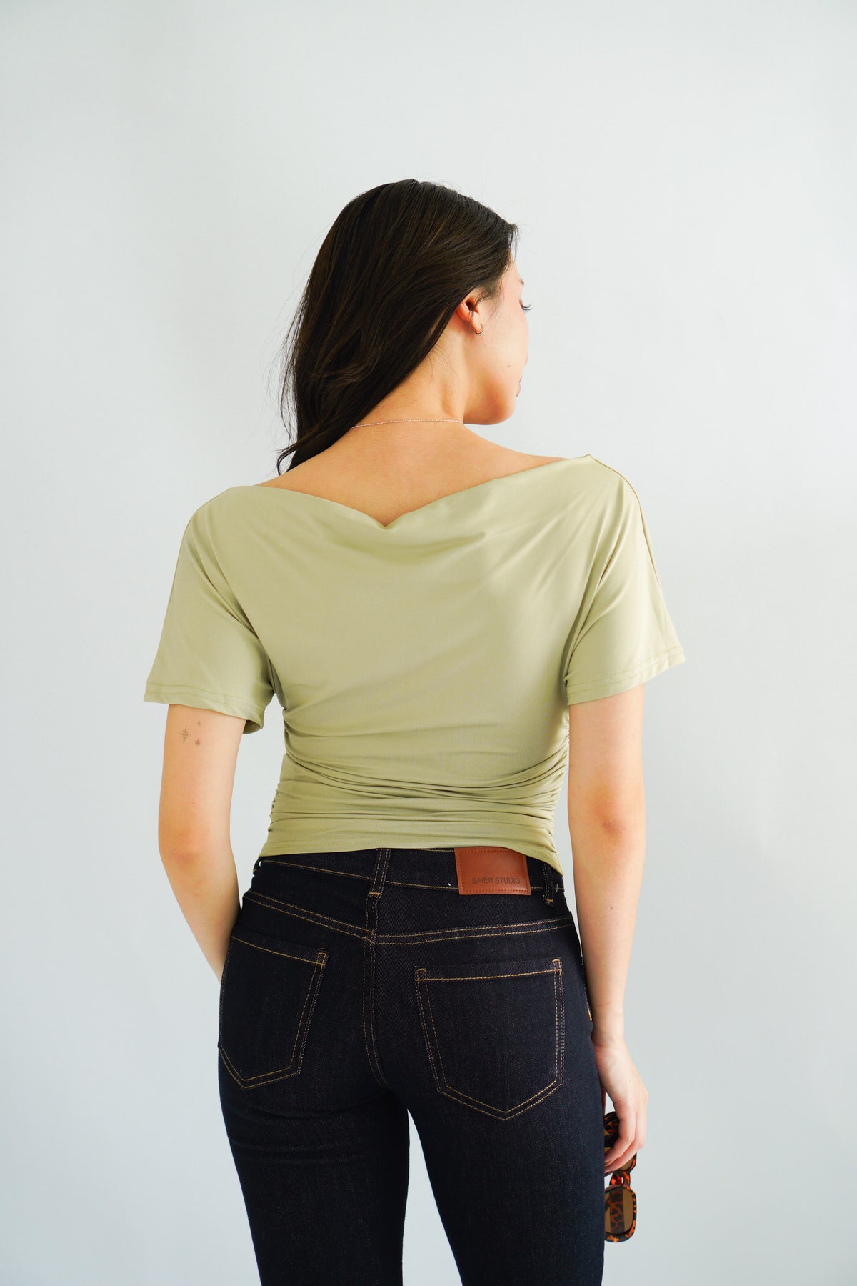 Silvia Toga Ruched Top in Green