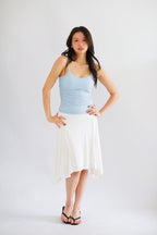 Moki Basic Padded Camisole Top in Blue