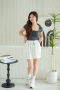 Lolana Linen Shorts in White